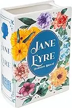 BOOKISH BEE Ceramic Book Vase for Flowers, Jane Eyre by Charlotte Bronte Cute Flower Vase, Bookshelf Decor Aesthetic, Book Lover Decor, Unique Home Decor, Bookish Gifts, Colorful Book Planter