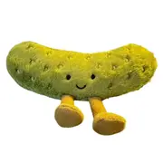 Green Pickle Plush Doll Small Vegetable Food Cushion Decoration Children'S Birthday Gift As Shown
