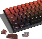 SDYZ XVX Side Print Keycaps, PBT Keycaps Set, Double Shot Shine Through Custom Keycaps, Black and Red Keycaps OEM Profile 136 Keys, Minimalist Style Phantom Keyboard Keycap for Mechanical Keyboards
