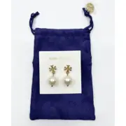 Tory Burch Pearl Logo Earrings With Translation JPN Limited Collection Goods Ac