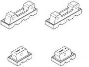 BAILEY Spare Part Foot Kit for Bailey Aluminium Single Sided Step Ladders