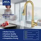 ACA Kitchen Mixer Tap Pull Out 3-Mode Spray Laundry Sink Faucet Brushed Gold