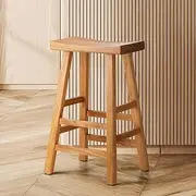 [OIKITURE] Wooden Bar Stool Kitchen Counter Barstools Dining Chair in 65cm Seat Height Dining Chair Barstools for Home Bar Dining Room, Wood