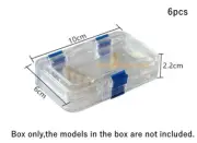 6Pcs Denture False Teeth Membrane Case Hinged Film Display Box Jewelry Retainer