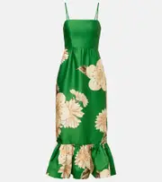 [Alemais] Alémais Sage floral midi dress UK 14 green
