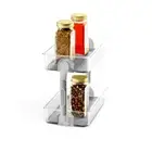 Madesmart Clear 2 Tier Spice Organiser Kitchen Storage Jar Holder Rack Shelf