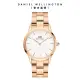 【Daniel Wellington】DW 手錶 Iconic Link 36mm精鋼錶 特調玫瑰金-白錶盤(DW手錶男錶女錶DW00100209)