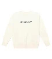 [Off-White Kids] Off-White Kids Logo cotton jersey sweatshirt Y 6 white