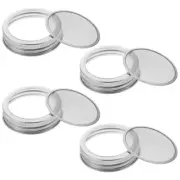 4 Pcs Stainless Steel Mesh Cover Bean Sprout Sieve Sprouting Lid