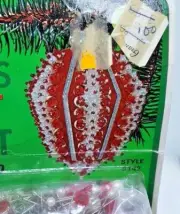 Fibre-Craft FLOCKED DIAMOND BEAUTY Red Sequin Bead Christmas Ornament Kit