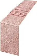 AIMALL Premium Sequin Table Runner for Weddings and Special Events, 12" x 71", Sparkling Color Choices, for Tables of 4-6