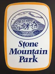Large Vintage Stone Mountain Park, Georgia Decal Sticker Label 12" x 8 1/2"