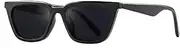 HMKING Retro Pc Cat Eye Frame Polarized Sunglasses for Mens Womens Retro Mirrored Lens Sun glasses for Driving Fishing, Black-gray