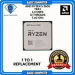 處理器 AMD RYZEN 5 3600 3.6 GHZ CPU 插座 AM4 托盤