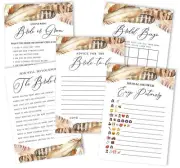 Inkdotpot Feathers Theme Bachelorette Party Games Set Bundle Of-lWO