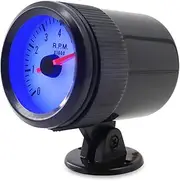Tacho Gauge, Tachometer Tach Gauge with Black Holder Cup for Auto Car Automotive Replacement Tachometers Gauge Meter LED for Car Auto Boat Truck 0-8000RPM Blue LED Light