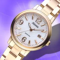 在飛比找momo購物網優惠-【HANNA】漢娜腕錶 雅典女神IIP金石英女錶-霧白珍珠貝