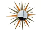 Starburst Wall Mirror 22" Atomic Retro Gold Vintage George Nelson Sunburst Style