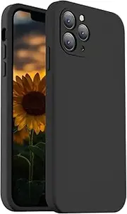 ROUMAYMAY for iPhone 14 Pro Max Case, Liquid Silicone Shockproof Upgraded [Camera Cover], with Soft Fine Smooth Microfibre Lining Anti-Scratch, Full Body Phone Case for iPhone 14 Pro Max Cover Black