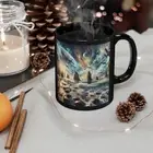 Jet Flyover Designer Black Mug (11oz, 15oz)