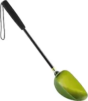 Ice Fishing Scooper, Fishing Feeder Shovel with Throwing Spoon, Fish Bait Shovel, Easy to Use, Portable & Comfortable, 52cm, Green for Sportfishing