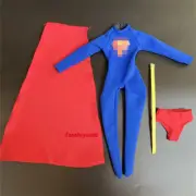Superman Bodysuit Jumpsuits Model Clothes Suit 1/6 Figure Accessory Male Version