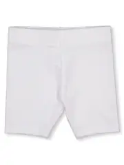 Baby Stretch Cotton Plain Bike Shorts 18-24 mth BRIGHT WHITE (PLAIN)