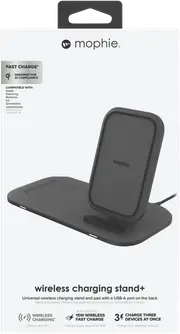 Mophie 15W Wireless Charging Stand+ , includes Apple & Samsung watch adapters