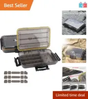 Fishing Tackle Box 1/2Pack - Sun-Proof, Airtight & Secure Compartment System