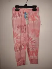 NWT Roxy Girls Pink Tie Dye Lightweight Polyester Blend Sweat Pants Girls Size 4