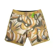 Men's Howler Bros Stretch Bruja Boardshorts Size 30 Monstera Mash Citron NEW