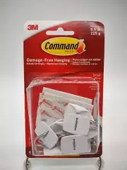 3M Command 9 Small Wire Hooks 12 Adhesive Strips Wall Hanger VALUE PACK 17067
