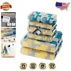 Art Deco Checkered Towel Set - 100% Cotton, Machine Washable, Family-Friendly