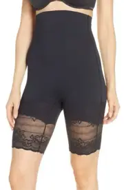 NWT $78 Natori Plush High Waist Shaping Shorts in Black [SZ Small ] #2748