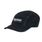 SUPREME TWO TONE CORDUROY CAMP CAP BLACK 雙色燈心絨休閒帽