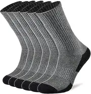 [COZY CORE] 6 Pairs Athletic Socks Cushion Crew Socks Running Socks Sport Calf Socks Performance Cushioned & Breathable for Men & Women