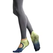 ANYSOX 1 Pair One Size 35-40 Yellow and Blue Gradient Yoga Socks Non-slip Professional Five-finger Socks Pilates Split Toe for Women