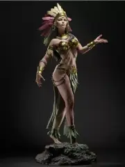 1/24 Scale Aztec Goddess Resin Model Kit Fantasy Warrior Statue Unassembled