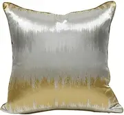 CVBFDB Model Room Soft Gold Silver Pillow Cushion Hotel Villa Abstract Sofa Bed Pillow Cover