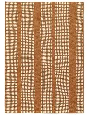 [Miss Amara] Hazrin Dot Pattern Washable Rug in Brown