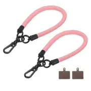 Phone Lanyard Universal Wrist Lanyard with Lanyard Patch Pink 2 Pack