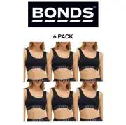 Bonds Womens Retro Rib Seamless Scoop Crop Soft and Stretchy Fabric 6 Pack WT44