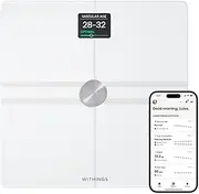 WITHINGS Body Comp Wi-Fi Smart Scales with Full Body Analysis Including Fat Percentage, Muscle Mass, Bone Density, Visceral Fat, Digital Personal Scales/Body Fat Scales with Bluetooth
