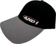AND 1 Street Basketball Hat Black Flex Fit Structured Cap Mens Size L/XL Hip Hop
