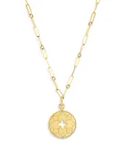 Roberto Coin 18K Yellow Gold Venetian Princess Diamond Medallion Lariat Necklace, 19