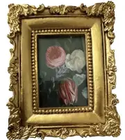 Miniature Victorian-Inspired Ornate Gold Frame