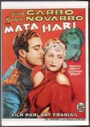 Modern French FILM POSTER Postcard: MATA HARI (Greta Garbo, Ramon Novarro)
