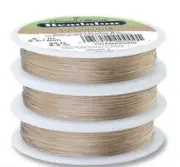 Stringing Wire, 30 Foot Spool Beadalon 7 Strand CHAMPAGNE 0.018" Bead WIRE *