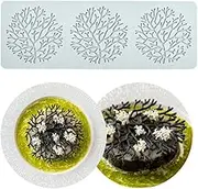 Silicone Lace Mold, Wedding Cake Lace Mat, Coral Cake Decorating Mold Flower Fondant Impression Mats for Edible Lace Fondant Mold, Sugar-Lace Cupcake Mat Tools (B_10.6x5.4x0.12inch)