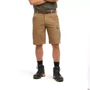 Ariat Mens Rebar Relaxed Durastretch Field Khaki Cargo Shorts 10034680